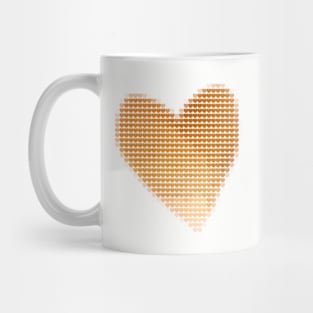 Gold Valentines Day Heart Filled with Hearts Mug